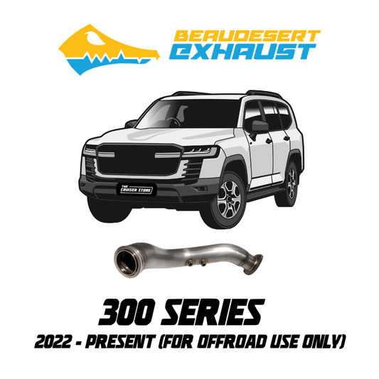 Beaudesert Exhaust Turbo Back Pipes - Suitable for LANDCRUISER 300 Series 2022 - Present Non ADR Compliant