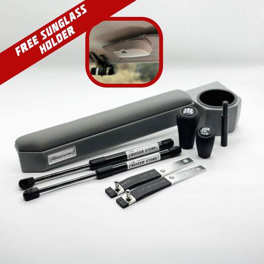 Armrest, Leather Gear Knob Set, Extension & Struts - To Suit 70 Series LandCruiser