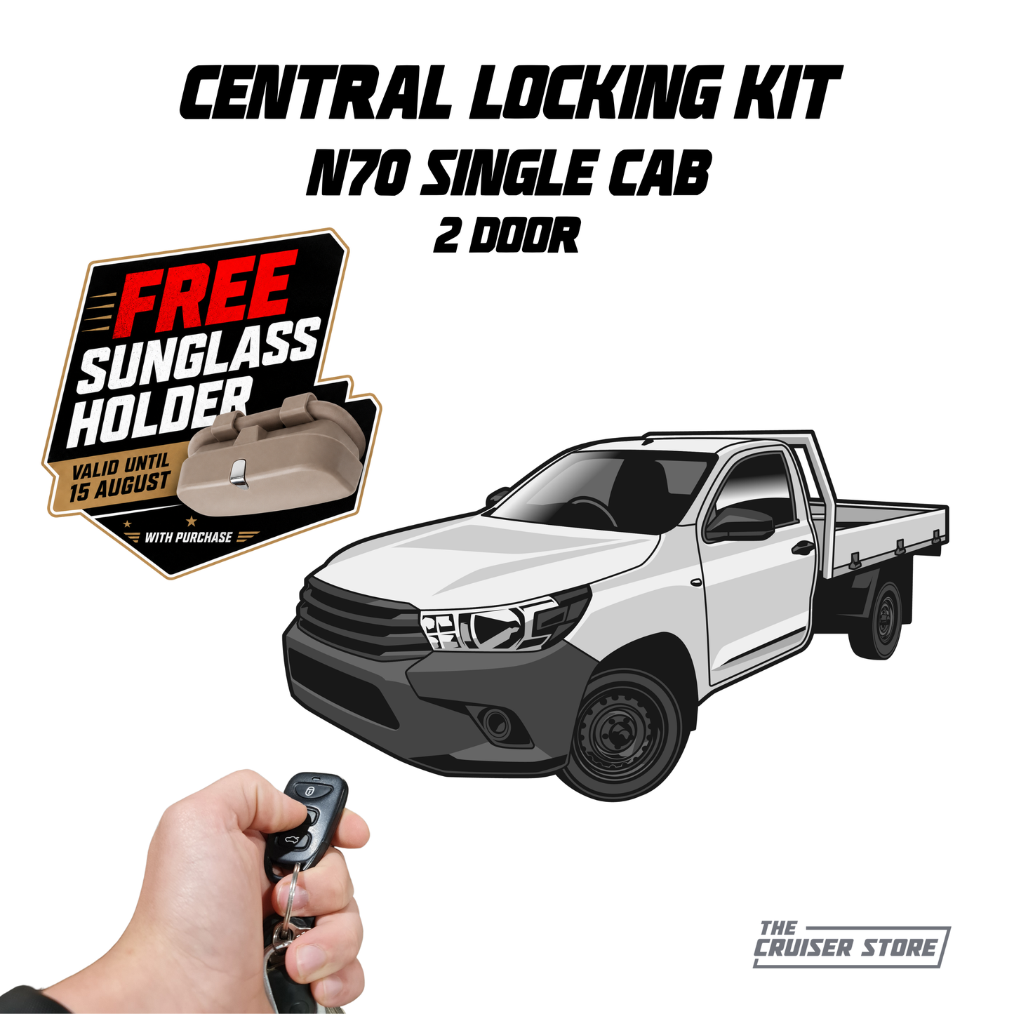 2 Door Central Locking - Suitable for use with N70 Hilux