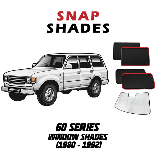 Suits Toyota LandCruiser 60 Series Car Window Shades (J60; 1980-1992)