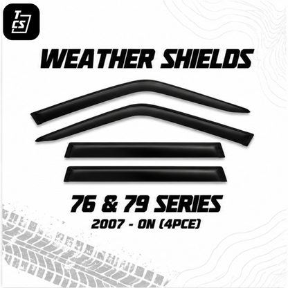 TCS Weather Shields (4pce) - Suitable for use with 70 Series LandCruiser 2007-ON