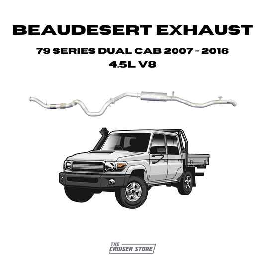 Beaudesert Exhaust - Suitable for TOYOTA LANDCRUISER 2007-2016 70 Series Dual Cab 4.5L V8 Turbo Diesel