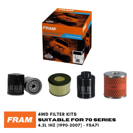 FRAM 4WD Filter Kit - Suitable for 70 Series 4.2L 1HZ (1990-2007) - FSA71