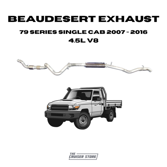 Beaudesert Exhaust - Suitable for TOYOTA LANDCRUISER 2007-2016 70 Series Single Cab 4.5L V8 Turbo Diesel