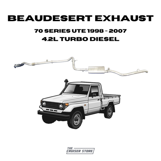 Beaudesert Exhaust - Suitable for TOYOTA LANDCRUISER 1998-2007 3.5″ 79 Series Ute 4.2L Turbo Diesel Exhaust