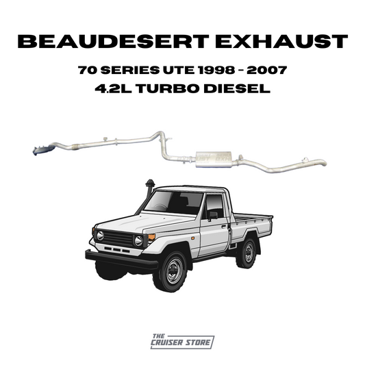 Beaudesert Exhaust - Suitable for TOYOTA LANDCRUISER 1998-2007 3″ 79 Series Ute 4.2L Turbo Diesel Exhaust