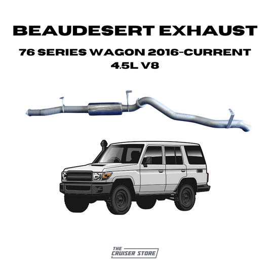 Beaudesert Exhaust - Suitable for TOYOTA LANDCRUISER 2016-Current 76 Series Wagon 4.5L V8 Turbo Diesel With DPF
