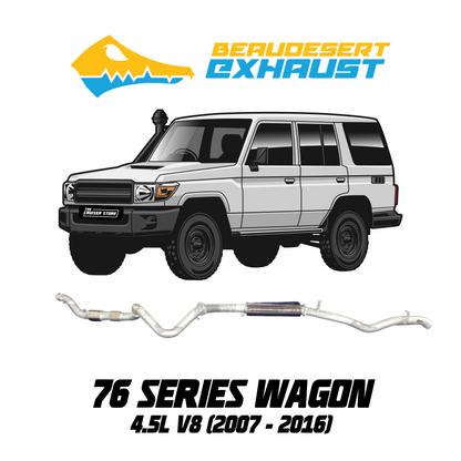 Beaudesert Exhaust - Suitable for TOYOTA LANDCRUISER 2007-2016 70 Series Wagon 4.5L V8 Turbo Diesel