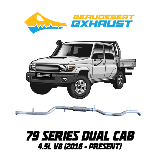 Beaudesert Exhaust - Suitable for TOYOTA LANDCRUISER 2016-Current 79 Series Double Cab 4.5L V8 Turbo Diesel With DPF