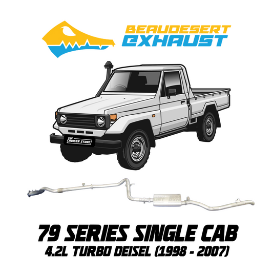 Beaudesert Exhaust - Suitable for TOYOTA LANDCRUISER 1998-2007 3″ 79 Series Ute 4.2L Turbo Diesel Exhaust