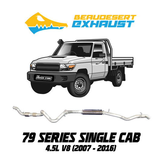 Beaudesert Exhaust - Suitable for TOYOTA LANDCRUISER 2007-2016 70 Series Single Cab 4.5L V8 Turbo Diesel