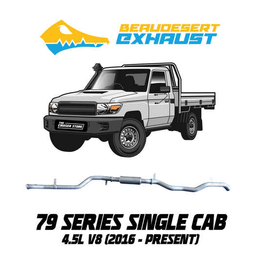 Beaudesert Exhaust - Suitable for TOYOTA LANDCRUISER 2016-Current 79 Series Single Cab 4.5L V8 Turbo Diesel With DPF