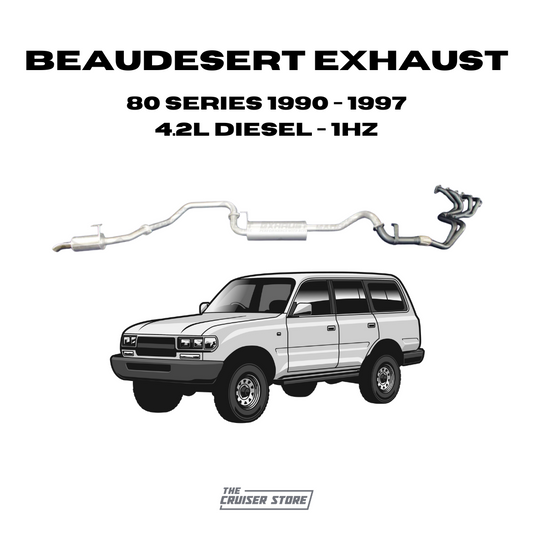 Beaudesert Exhaust - Suitable for TOYOTA LANDCRUISER 1990-1997 2.5″ 80 Series 4.2L 1HZ Diesel Exhaust