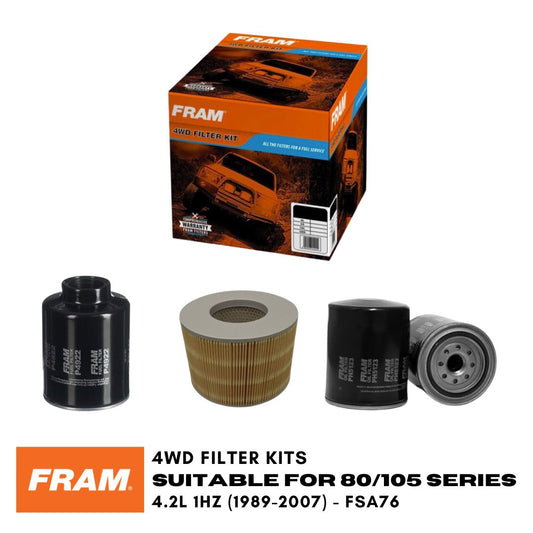 FRAM 4WD Filter Kit - Suitable for 80/105 Series 4.2L 1HZ (1989-2007) - FSA76