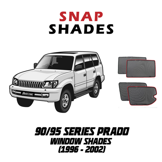 Suits Toyota LandCruiser Prado 90/95 Series Car Window Shades (J90, J95; 1996-2002)