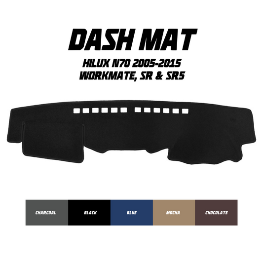 Dash Mat - Suitable for use with Hilux N70 (2005-2015) Workmate, SR & SR5