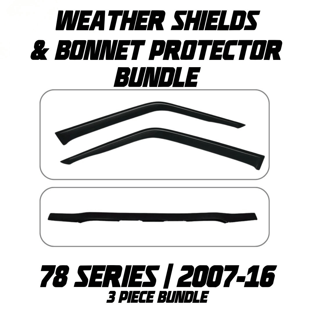 OCAM Weather Shields & Bonnet Protector - To Suit Single Cab 78 Series LandCruiser 01/2007-2016
