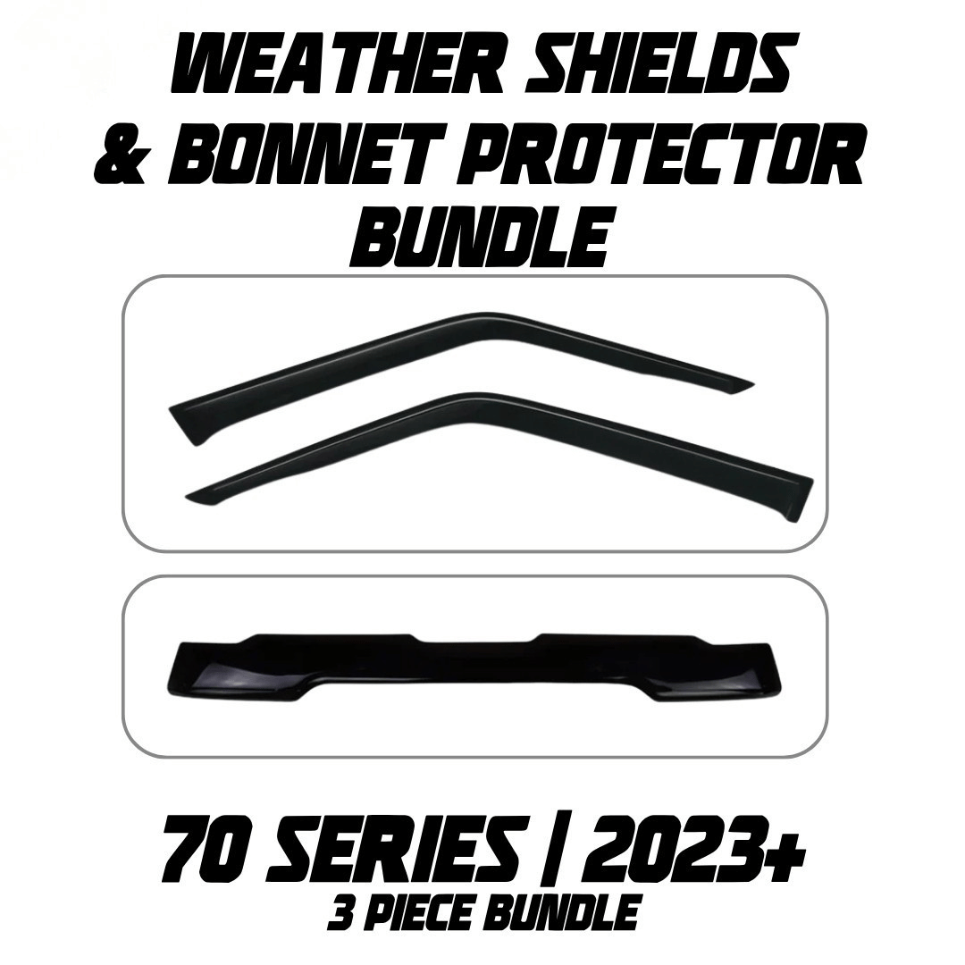 OCAM Weather Shields & Bonnet Protector - To Suit Single Cab 70 Series LandCruiser 11/2023-On