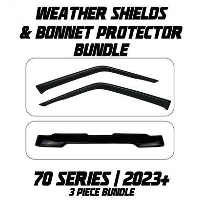 OCAM Weather Shields & Bonnet Protector - To Suit Single Cab 70 Series LandCruiser 11/2023-On