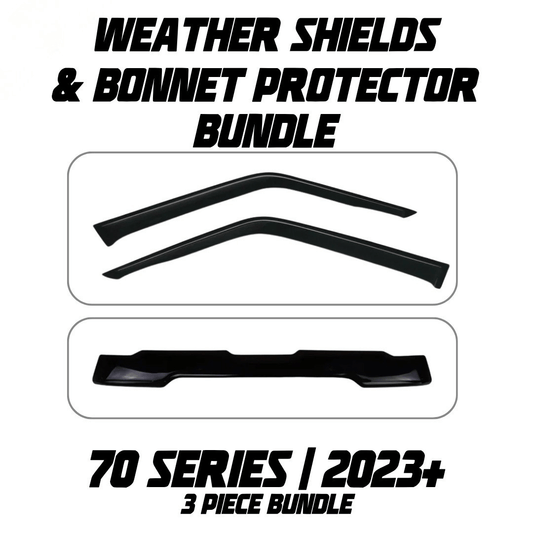 OCAM Weather Shields & Bonnet Protector - To Suit Single Cab 70 Series LandCruiser 11/2023-On