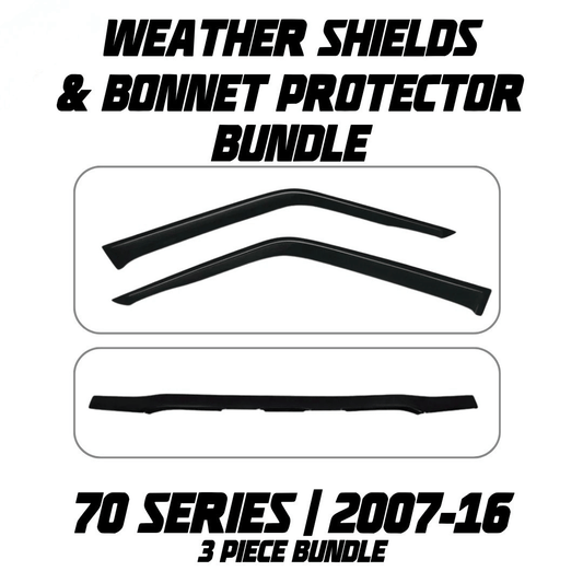 OCAM Weather Shields & Bonnet Protector - To Suit Single Cab 70 Series LandCruiser 01/2007-2016