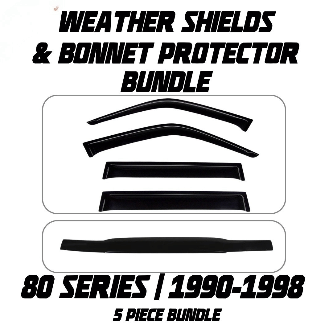 OCAM Weather Shields & Bonnet Protector - To Suit 80 Series LandCruiser 1990-1998