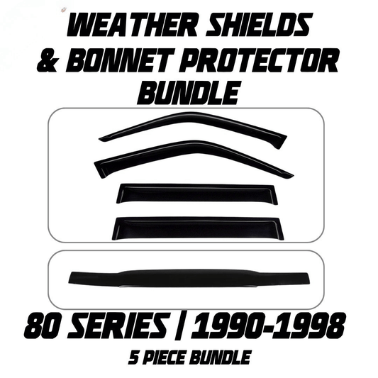 OCAM Weather Shields & Bonnet Protector - To Suit 80 Series LandCruiser 1990-1998