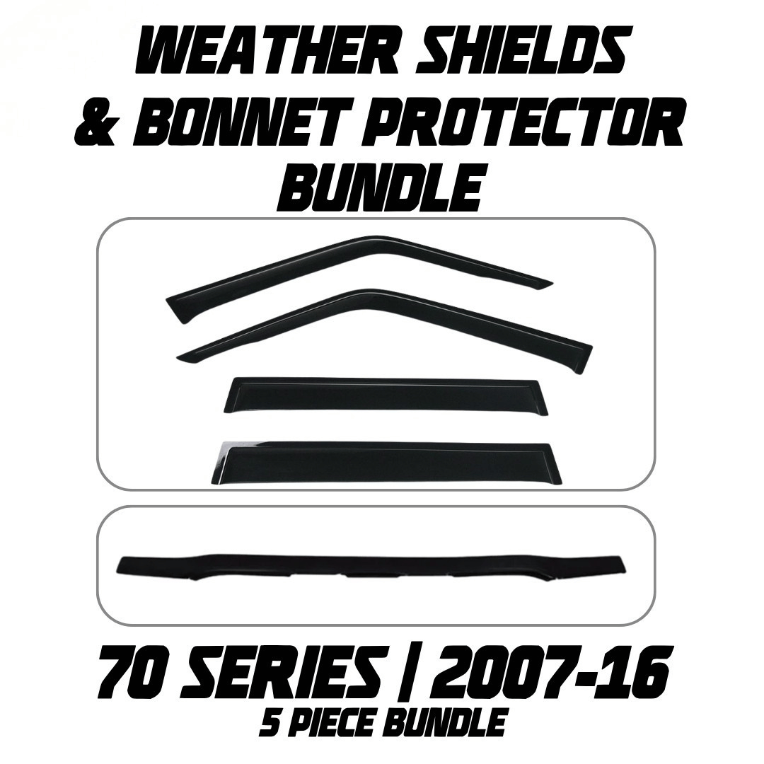 OCAM Weather Shields & Bonnet Protector - To Suit 70 Series LandCruiser 01/2007-2016