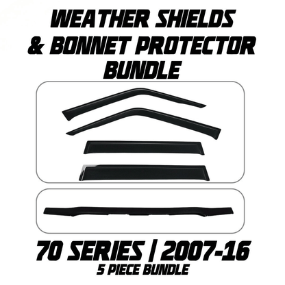 OCAM Weather Shields & Bonnet Protector - To Suit 70 Series LandCruiser 01/2007-2016