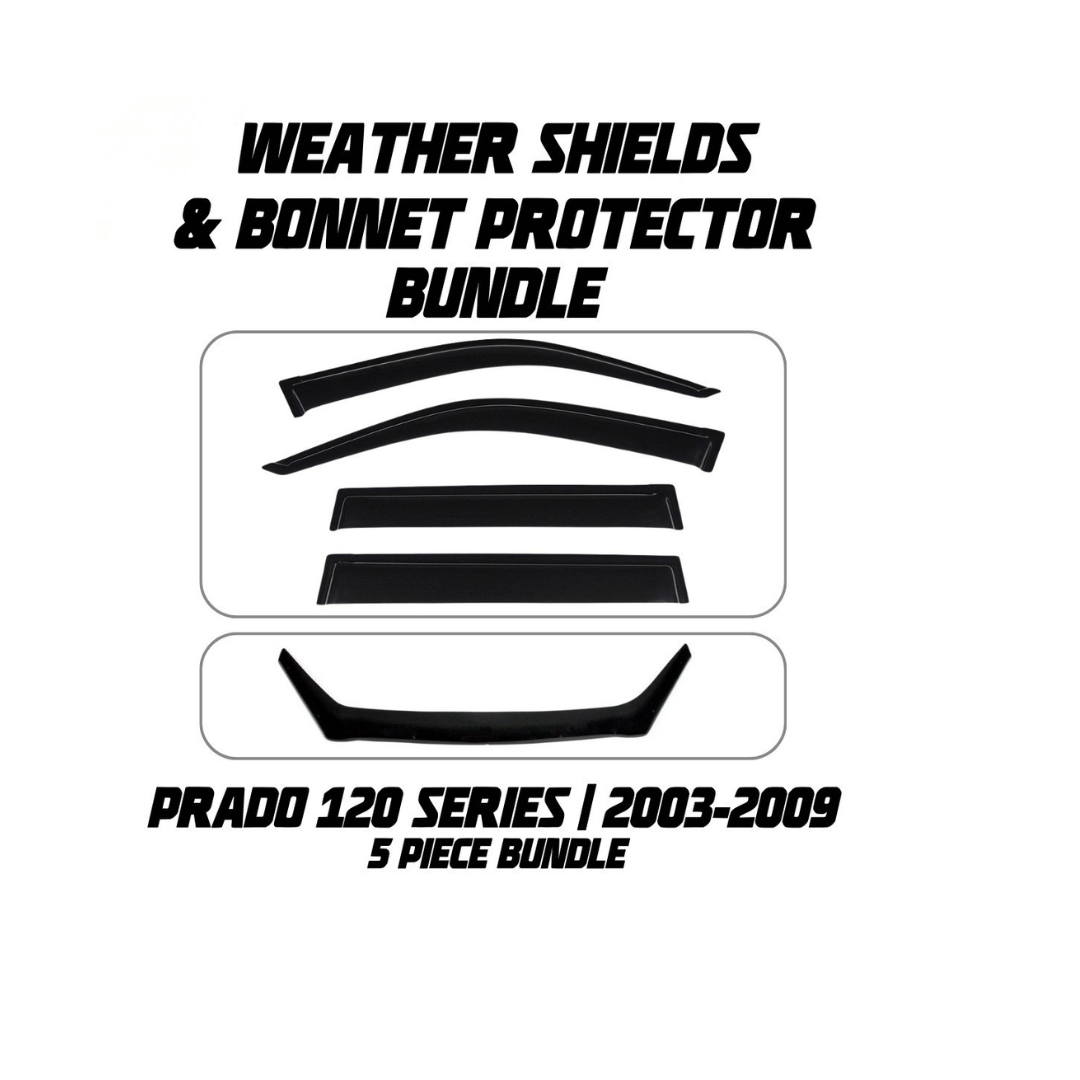 OCAM Weather Shields & Bonnet Protector - To Suit Prado 120 Series 2003-2009