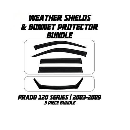 OCAM Weather Shields & Bonnet Protector - To Suit Prado 120 Series 2003-2009