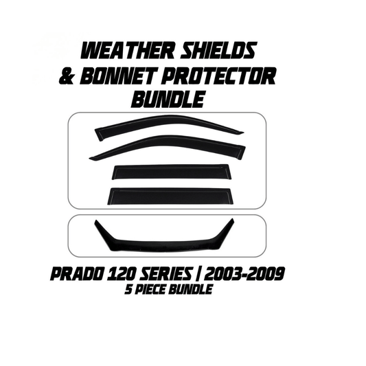 OCAM Weather Shields & Bonnet Protector - To Suit Prado 120 Series 2003-2009