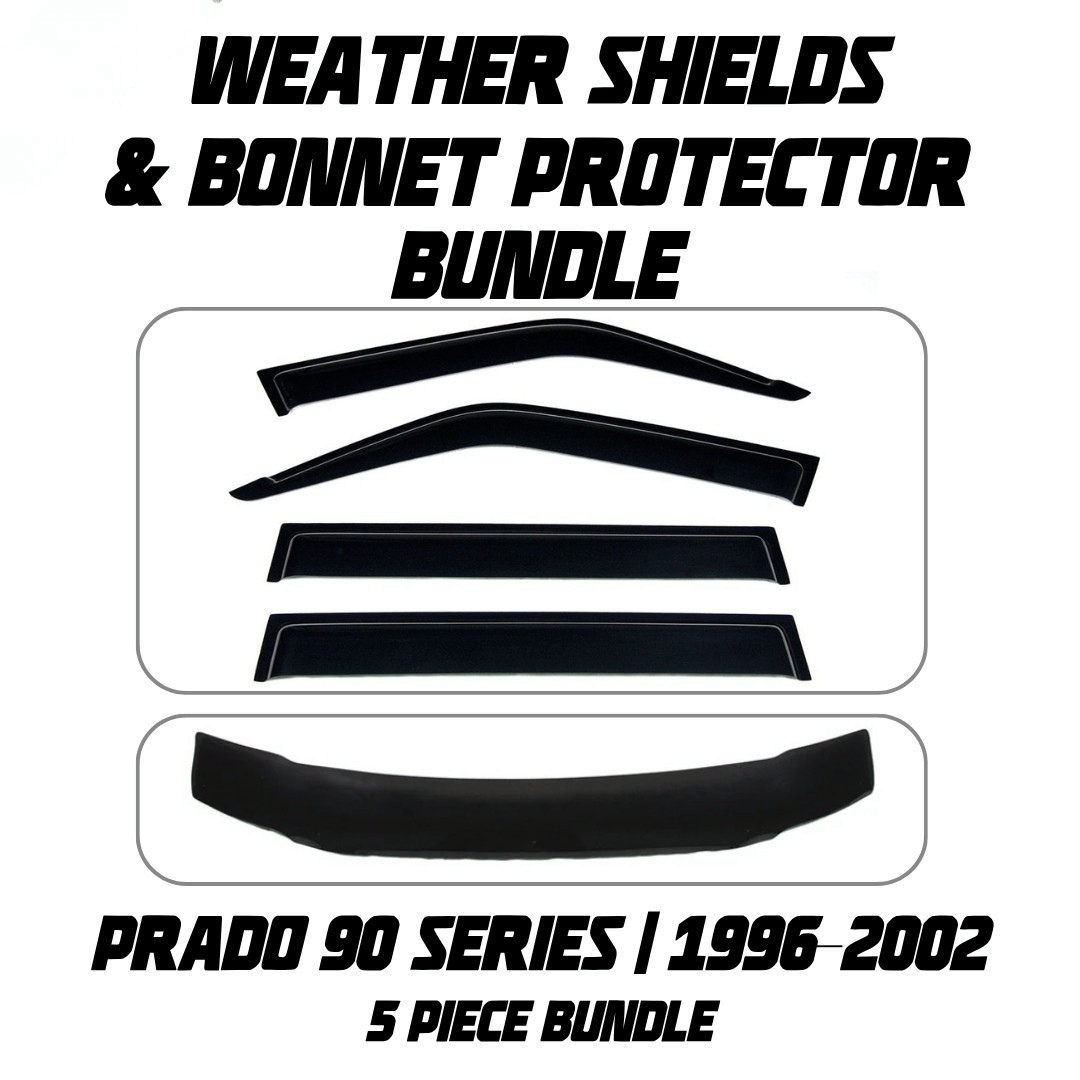 OCAM Weather Shields & Bonnet Protector - To Suit Prado 90 Series 1996-2002