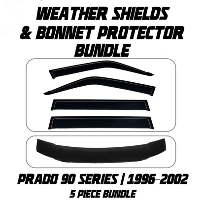 OCAM Weather Shields & Bonnet Protector - To Suit Prado 90 Series 1996-2002