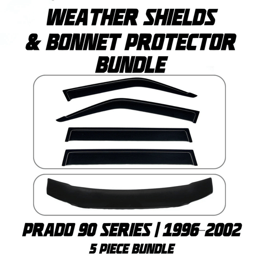 OCAM Weather Shields & Bonnet Protector - To Suit Prado 90 Series 1996-2002