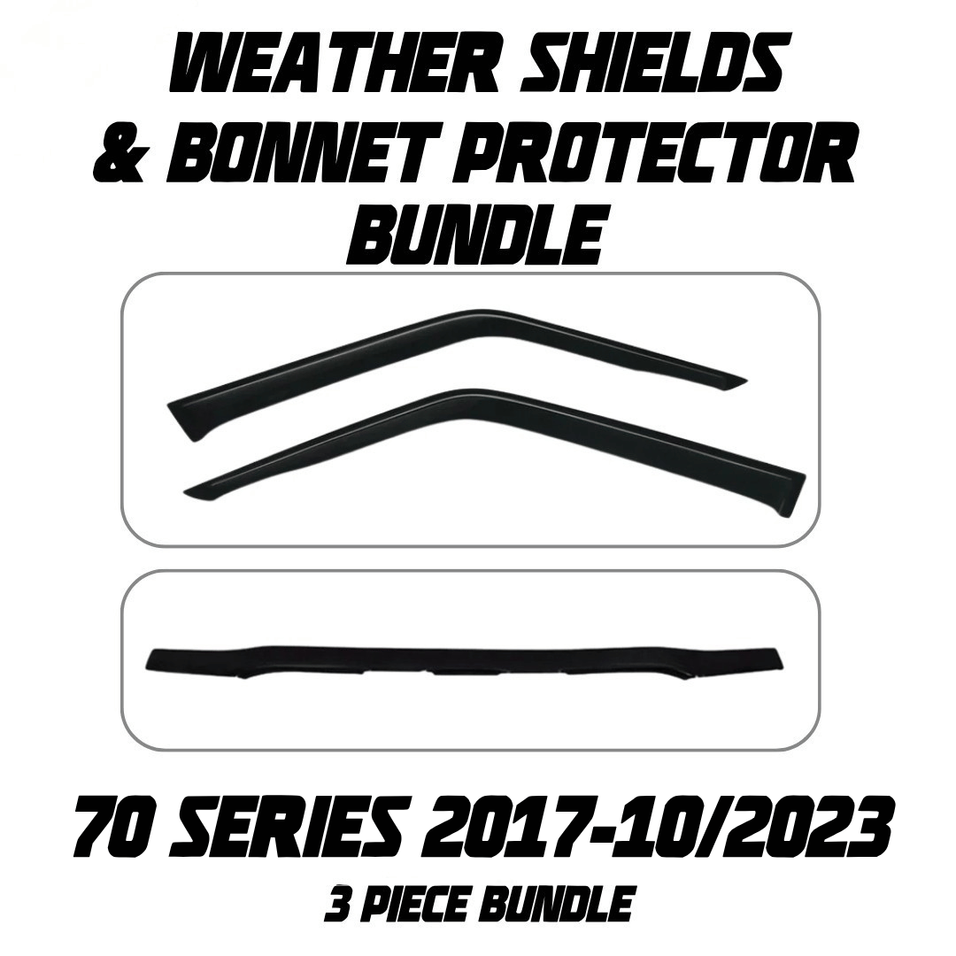 OCAM Weather Shields & Bonnet Protector - To Suit Single Cab 70 Series LandCruiser 2017-10/2023