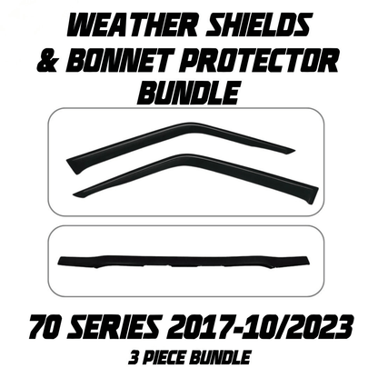 OCAM Weather Shields & Bonnet Protector - To Suit Single Cab 70 Series LandCruiser 2017-10/2023