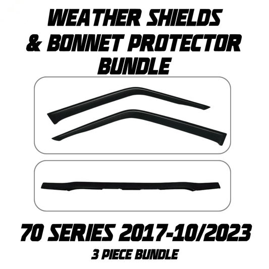 OCAM Weather Shields & Bonnet Protector - To Suit Single Cab 70 Series LandCruiser 2017-10/2023