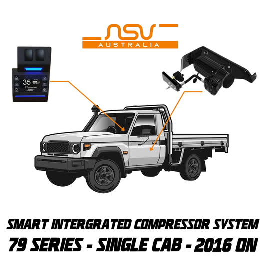 NSV Smart Integrated Compressor System - Suitable for use with Toyota Landcruiser 79 Series Single Cab