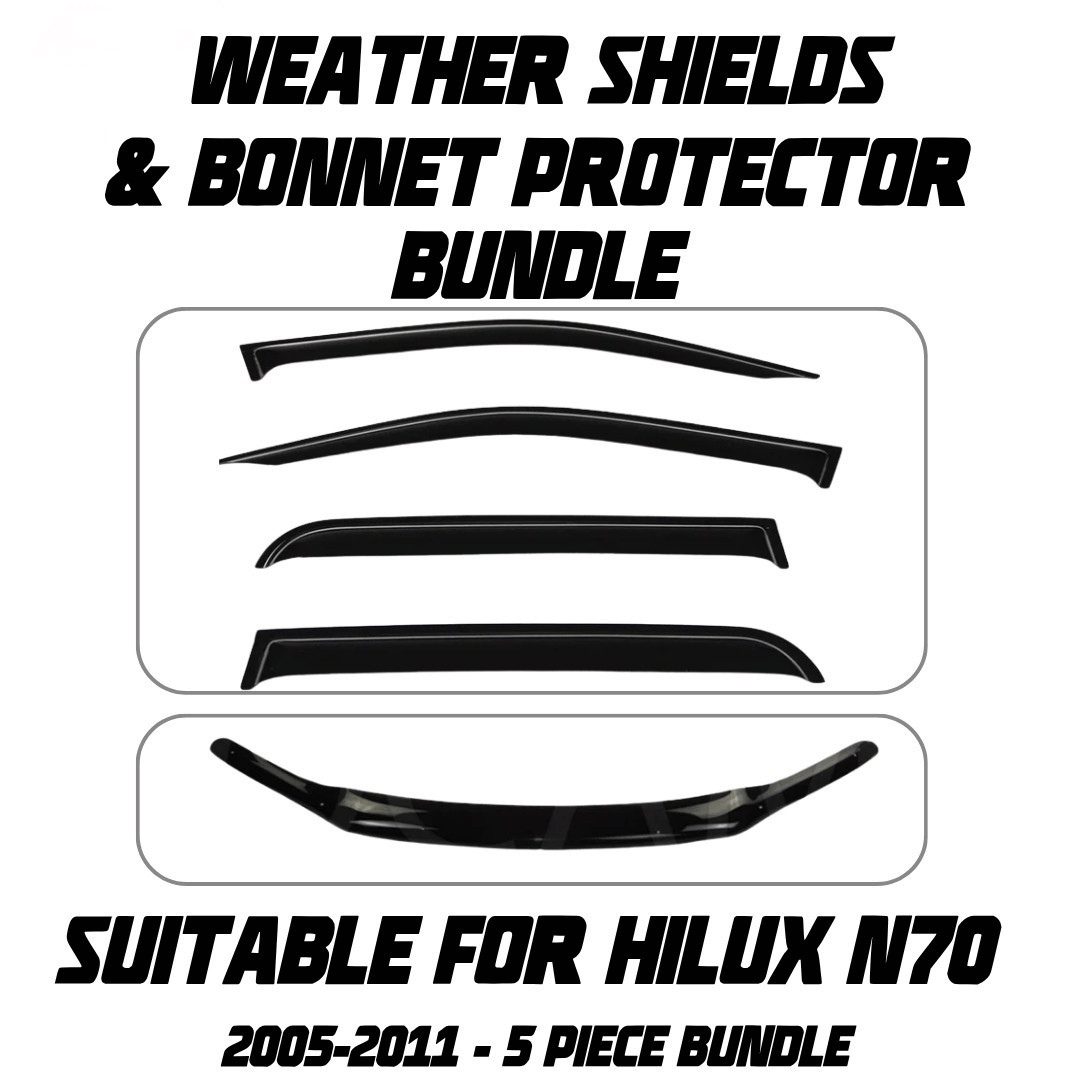 OCAM Weather Shields & Bonnet Protector - To Suit N70 Hilux 08/2011-2015