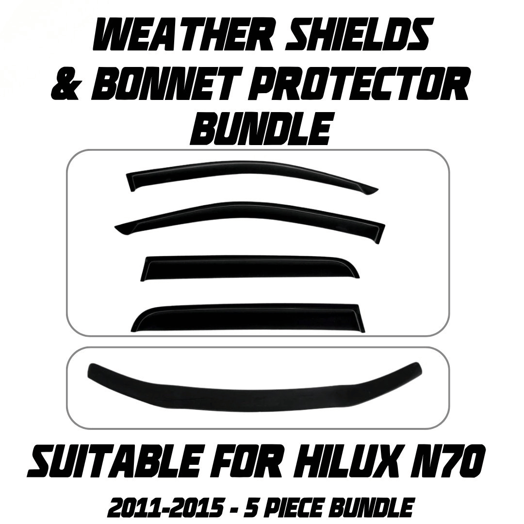 OCAM Weather Shields & Bonnet Protector - To Suit N70 Hilux 08/2011-2015
