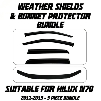 OCAM Weather Shields & Bonnet Protector - To Suit N70 Hilux 08/2011-2015