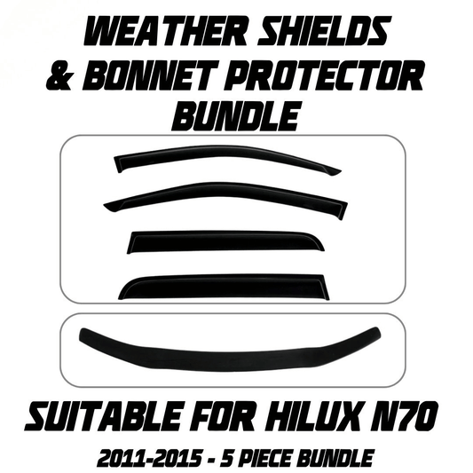 OCAM Weather Shields & Bonnet Protector - To Suit N70 Hilux 08/2011-2015