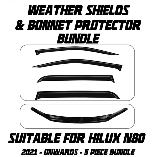 OCAM Weather Shields & Bonnet Protector - To Suit N80 Hilux 2021-On