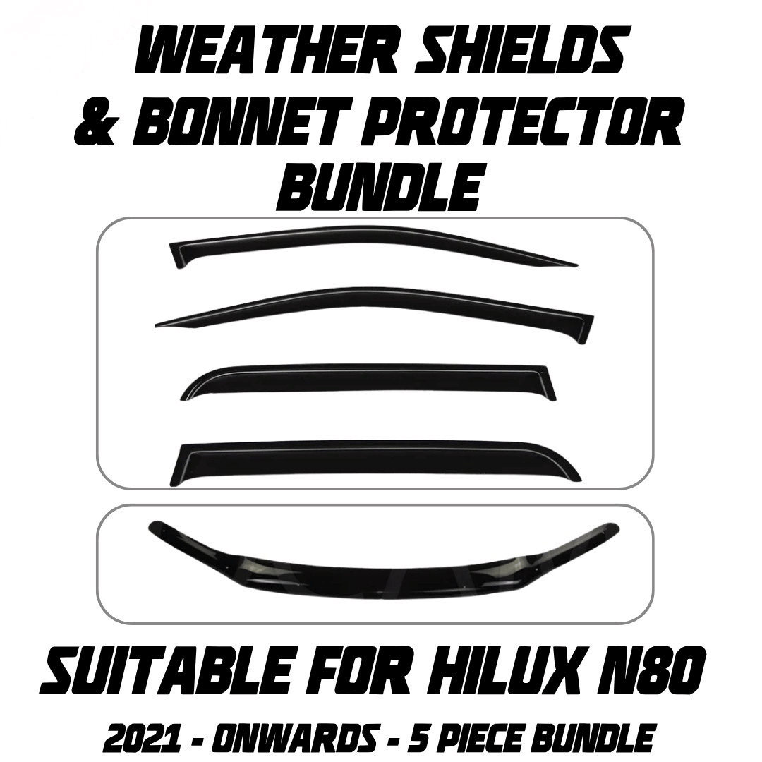 OCAM Weather Shields & Bonnet Protector - To Suit N80 Hilux 2015-2020