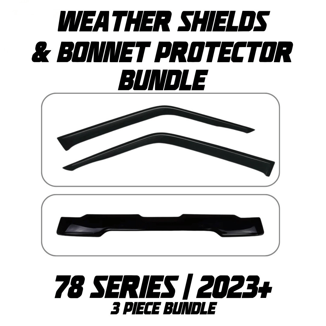 OCAM Weather Shields & Bonnet Protector - To Suit Single Cab 78 Series LandCruiser 11/2023-On