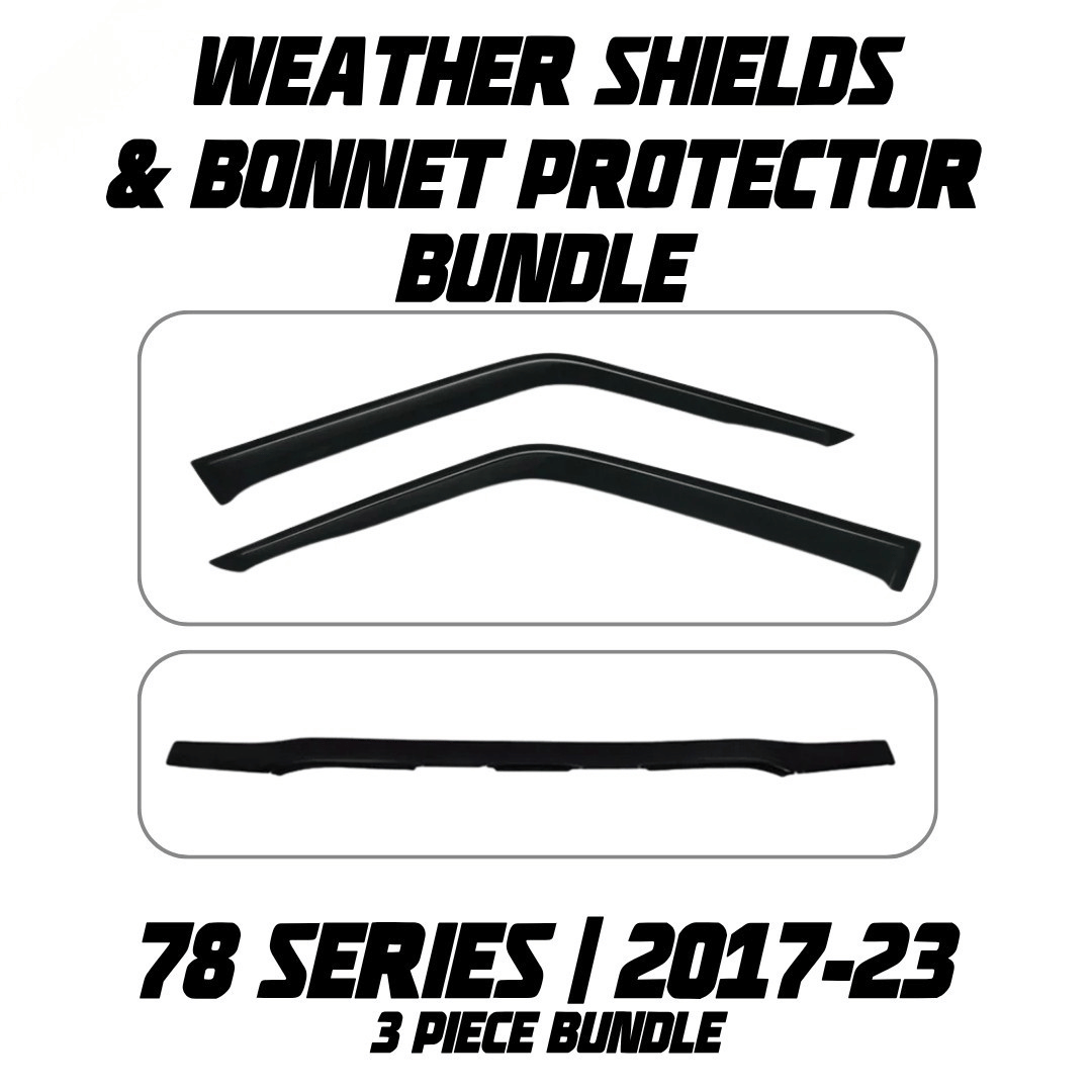 OCAM Weather Shields & Bonnet Protector - To Suit Single Cab 78 Series LandCruiser 2017-10/2023