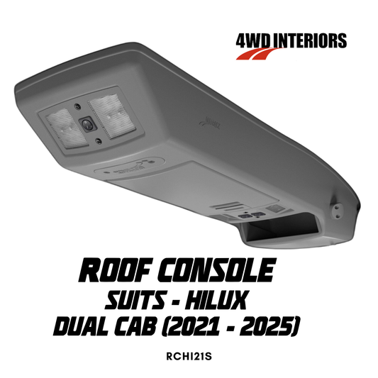 4WD Interiors Roof Console - Suitable for Toyota Hilux Dual Cab 2021-2025 - RCHI21S