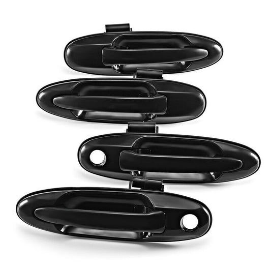 Complete-Door-Handle-Set-Front-rear-smooth-black-Landcruiser