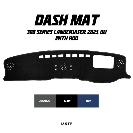 Dash Mat - Suitable for use with 300 Series LandCruiser (07/2021 - 01/2025) w/ HUD